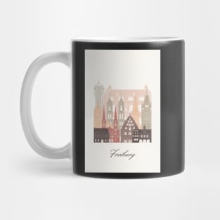 Freiburg, Germany, map skyline - 04 style Mug